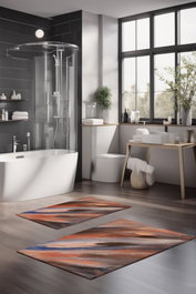 Mijölnir Juego de alfombrillas de baño CT-5053 de 2 piezas, Multicolor